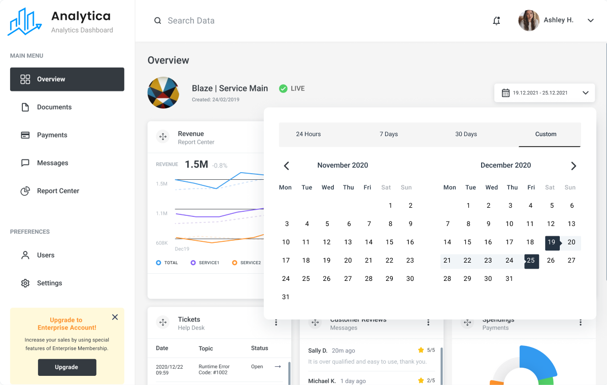 analytica customize date